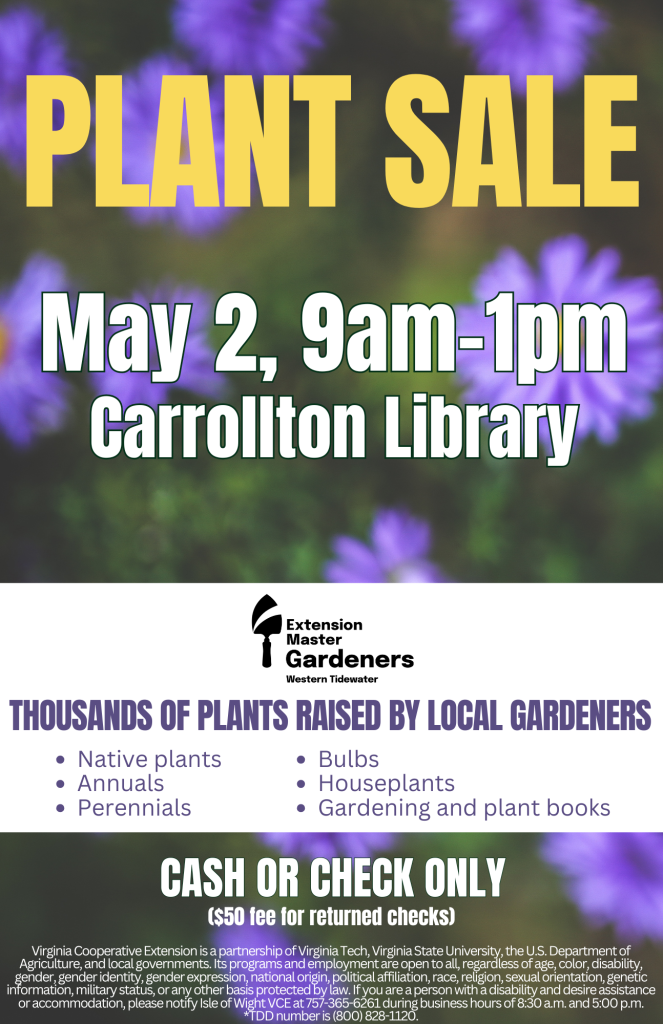 Annual Western Tidewater Master Gardeners Plant Sale